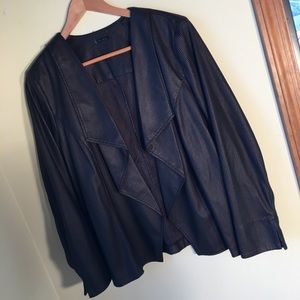 TanJay Faux Leather Mesh Jacket